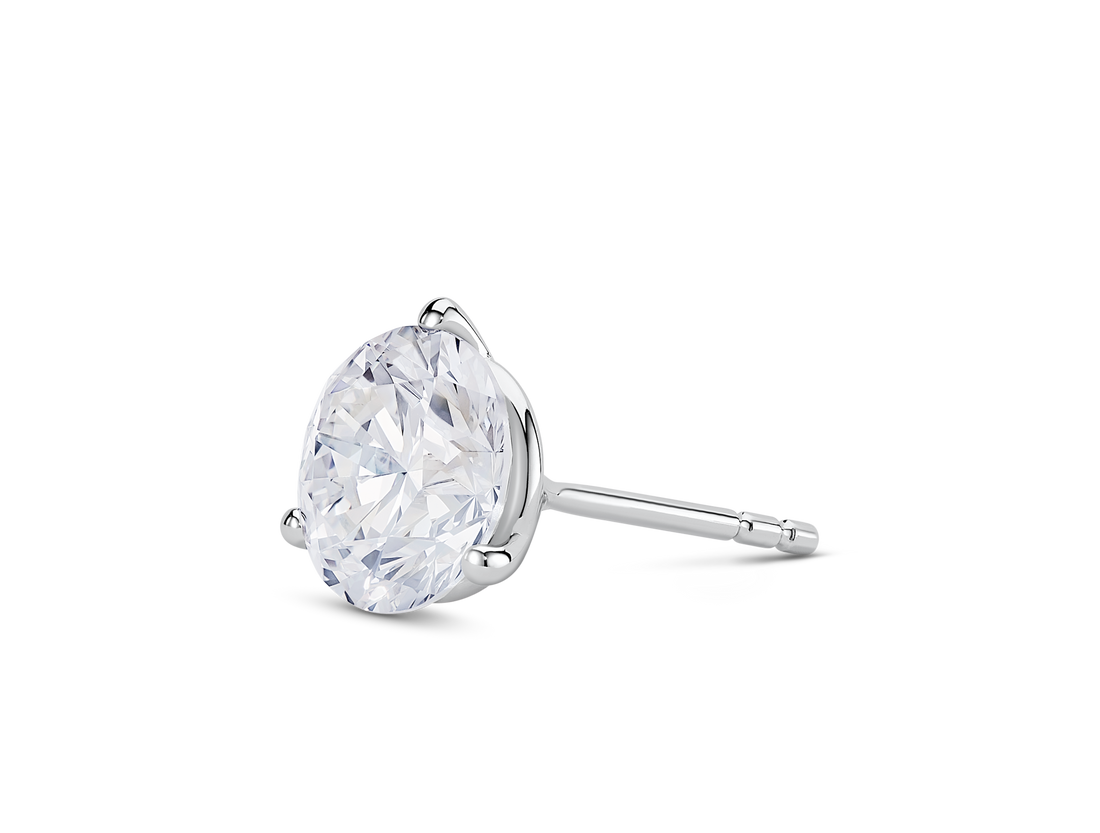 Lab-Grown Diamond 1¾ct. Round Brilliant Solitaire Stud | White