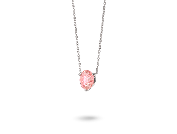 Lab-Grown Diamond 2ct. Round Brilliant Solitaire Pendant | Pink