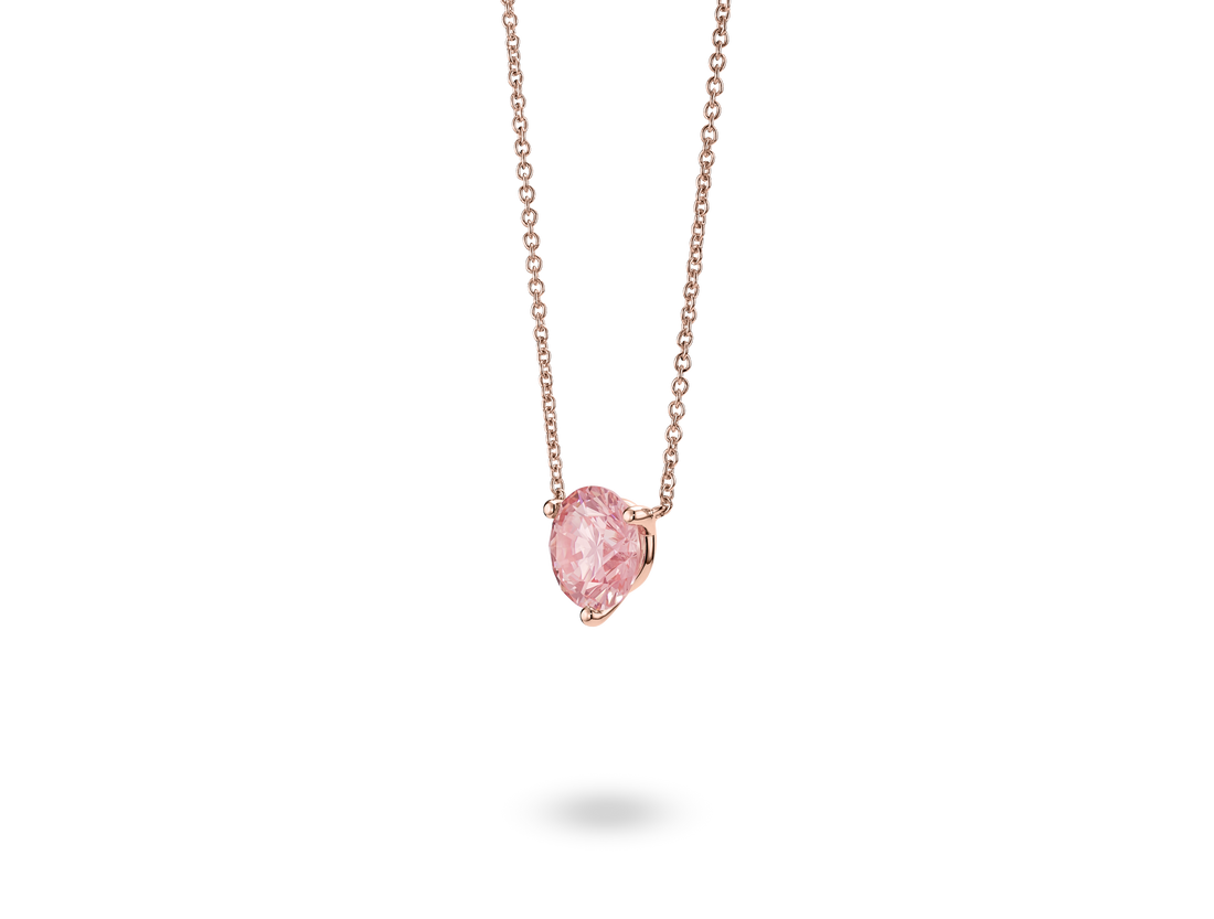 Lab-Grown Diamond 1½ct. Round Brilliant Solitaire Pendant | Pink