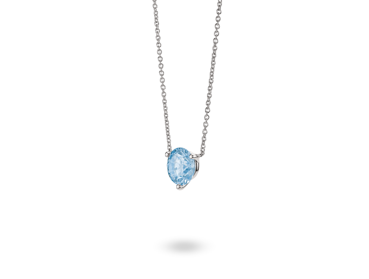 Lab-Grown Diamond 1½ct. Round Brilliant Solitaire Pendant | Blue